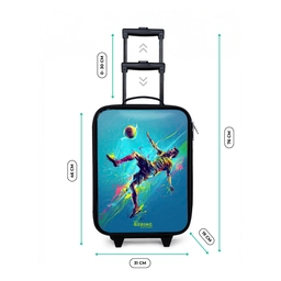 Neon - Voetbal - Schop - Kleurrijk Kinderkoffer - Zwart klein -productfoto_formaten