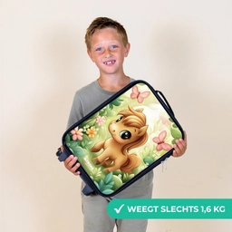 Paard - Bloemen - Vlinders Kinderkoffer - Zwart klein -sfeer4_NL