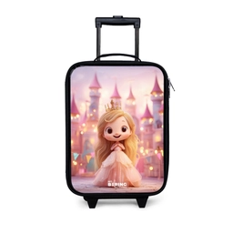Prinses - Roze - Kasteel Kinderkoffer - Zwart klein -3d