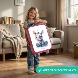 Baby neushoorn Kinderkoffer - Roze klein -sfeer2_NL