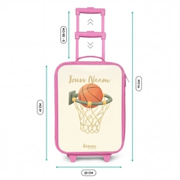 Basketbal in neutrale kleuren Kinderkoffer - Roze klein -productfoto_formaten