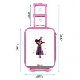 De paarse tovenaarsmantel Kinderkoffer - Roze klein -productfoto_formaten
