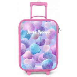 Gekleurde schelpen op een paarse achtergrond Kinderkoffer - Roze klein -zz3dotto