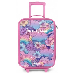 Illustratie van wolken, regenbogen en bloemen Kinderkoffer - Roze klein -zz3dotto