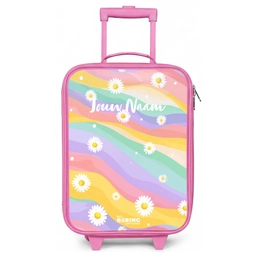 Madeliefjes op regenboogachtergrond Kinderkoffer - Roze klein -zz3dotto