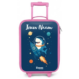 Dier - Ruimte - Planeet - Raket Kinderkoffer - Roze klein -zz3dotto