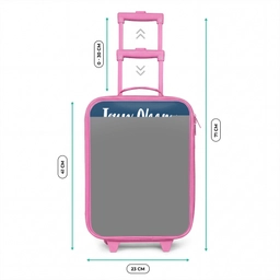 Dier - Ruimte - Planeet - Raket Kinderkoffer - Roze klein -productfoto_formaten