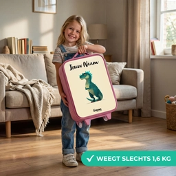 Dino - Dier - Blauw - Groen Kinderkoffer - Roze klein -sfeer2_NL
