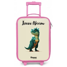 Dino - Dier - Groen Kinderkoffer - Roze klein -zz3dotto