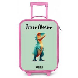 Dino - Dier - Groen - Oranje Kinderkoffer - Roze klein -zz3dotto