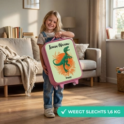 Dino - Natuur - Groen Kinderkoffer - Roze klein -sfeer2_NL
