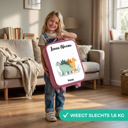 Dinos - Dieren - Sterren Kinderkoffer - Roze klein -sfeer2_NL