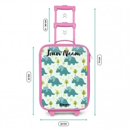 Dinos - Patroon - Natuur Kinderkoffer - Roze klein -productfoto_formaten