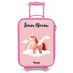 Eenhoorn - Vleugels - Roze - Regenboog Kinderkoffer - Roze klein -zz3dotto