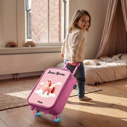 Eenhoorn - Vleugels - Roze - Regenboog Kinderkoffer - Roze klein -sfeer1