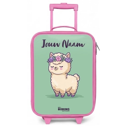 Kawai - Alpaca - Groen Kinderkoffer - Roze klein -zz3dotto