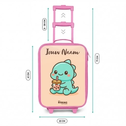 Kawai - Dino - Bubbletea Kinderkoffer - Roze klein -productfoto_formaten