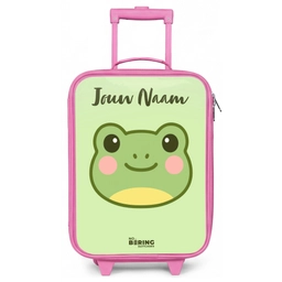 Kawai - Kikker - Groen Kinderkoffer - Roze klein -zz3dotto