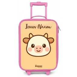 Kawai - Koe - Bruin Kinderkoffer - Roze klein -zz3dotto