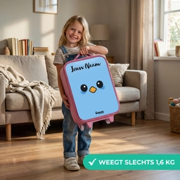 Kawai - Vogel - Blauw Kinderkoffer - Roze klein -sfeer2_NL