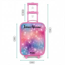Sterren - Abstract - Kleuren Kinderkoffer - Roze klein -productfoto_formaten