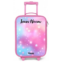 Sterren - Roze - Blauw Kinderkoffer - Roze klein -zz3dotto