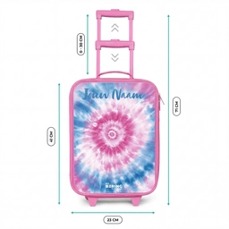 Tie dye - Abstract - Blauw - Roze Kinderkoffer - Roze klein -productfoto_formaten