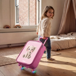 Olifant - Baby - Blosjes - Illustratie Kinderkoffer - Roze klein -sfeer1