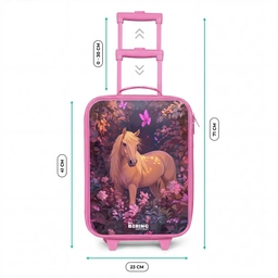 Paard - Bloemen - Paars - Vlinder Kinderkoffer - Roze klein -productfoto_formaten