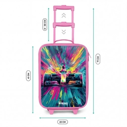 Raceauto - Explosie - Kleurrijk - Abstract Kinderkoffer - Roze klein -productfoto_formaten