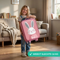 Roze - Konijn - Glimlach - Illustratie Kinderkoffer - Roze klein -sfeer2_NL