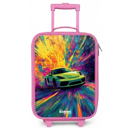 Sportwagen - Explosie - Kleurrijk - Verfstrepen Kinderkoffer - Roze klein -zz3dotto