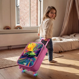 Sportwagen - Explosie - Kleurrijk - Verfstrepen Kinderkoffer - Roze klein -sfeer1