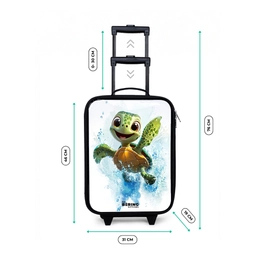 Schildpad - Water - Groen Kinderkoffer - Zwart klein -productfoto_formaten