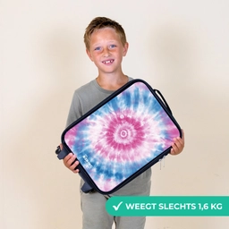 Tie dye - Abstract - Blauw - Roze Kinderkoffer - Zwart klein -sfeer4_NL