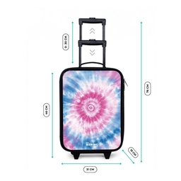 Tie dye - Abstract - Blauw - Roze Kinderkoffer - Zwart klein -productfoto_formaten