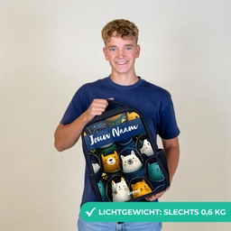 Dieren - Sterren - Planeten - Astronaut Rugzak - Zwart middel -sfeer7_NL