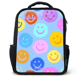 Vrolijk patroon van smileys Rugzak - Zwart middel -3d