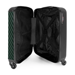 Groene carbonstructuur met zwarte middenstreep NBS - Handbagage koffer - Volwassenen Unisex middel -binnenkant