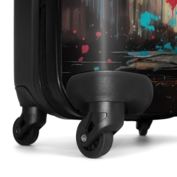 Meisje met ballon in graffiti stijl NBS - Handbagage koffer - Unisex middel -wiel