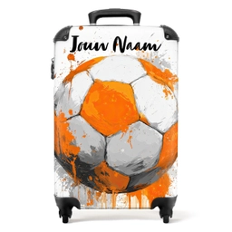 Voetbalvibes - Verf - Oranje NBS - Handbagage koffer - Kinderen Unisex middel -productfoto_recht