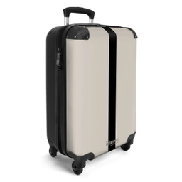 Minimal - Licht beige met zwarte streep NBS - Handbagage koffer - Unisex middel -productfoto_3d