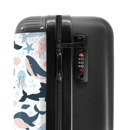 Oceaan dieren kleurrijk NBS - Handbagage koffer - Kinderen Unisex middel -slot
