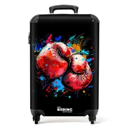 Rode bokshandschoenen met verf NBS - Handbagage koffer - Unisex middel -productfoto_recht