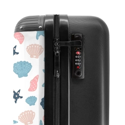 Schelpen patroon kleurrijk NBS - Handbagage koffer - Kinderen Unisex middel -slot