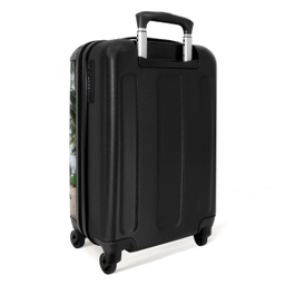 Surfboard - Palmbomen - Kleurrijk NBS - Handbagage koffer - Volwassenen Unisex middel -achterkant