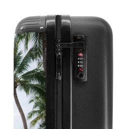 Surfboard - Palmbomen - Kleurrijk NBS - Handbagage koffer - Volwassenen Unisex middel -slot