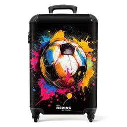 Voetbal met kleurrijke graffiti NBS - Handbagage koffer - Unisex middel -productfoto_recht