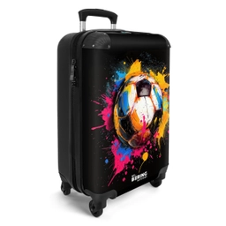 Voetbal met kleurrijke graffiti NBS - Handbagage koffer - Unisex middel -productfoto_3d