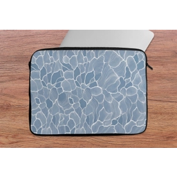 Abstract - Blauw - Bladeren laptophoes neopreen klein -tafel